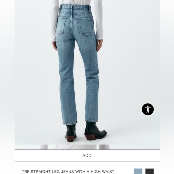 TRF HIGH WAIST STRAIGHT JEANS - Picture 2 of 6